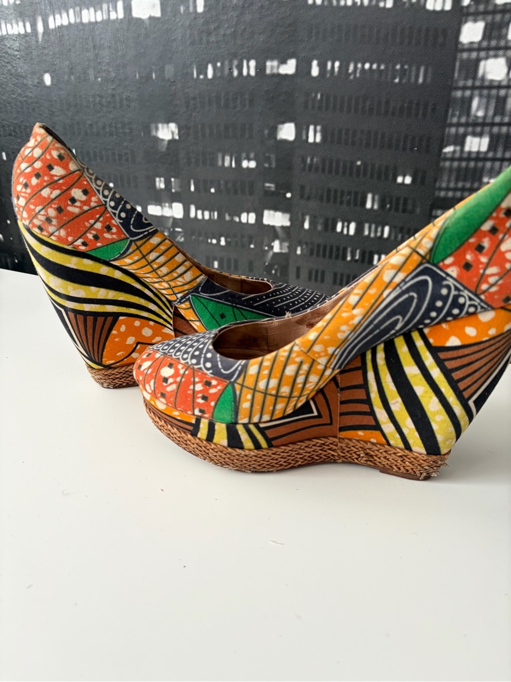 Aldo Multi-Color Patterned Wedge Platforms